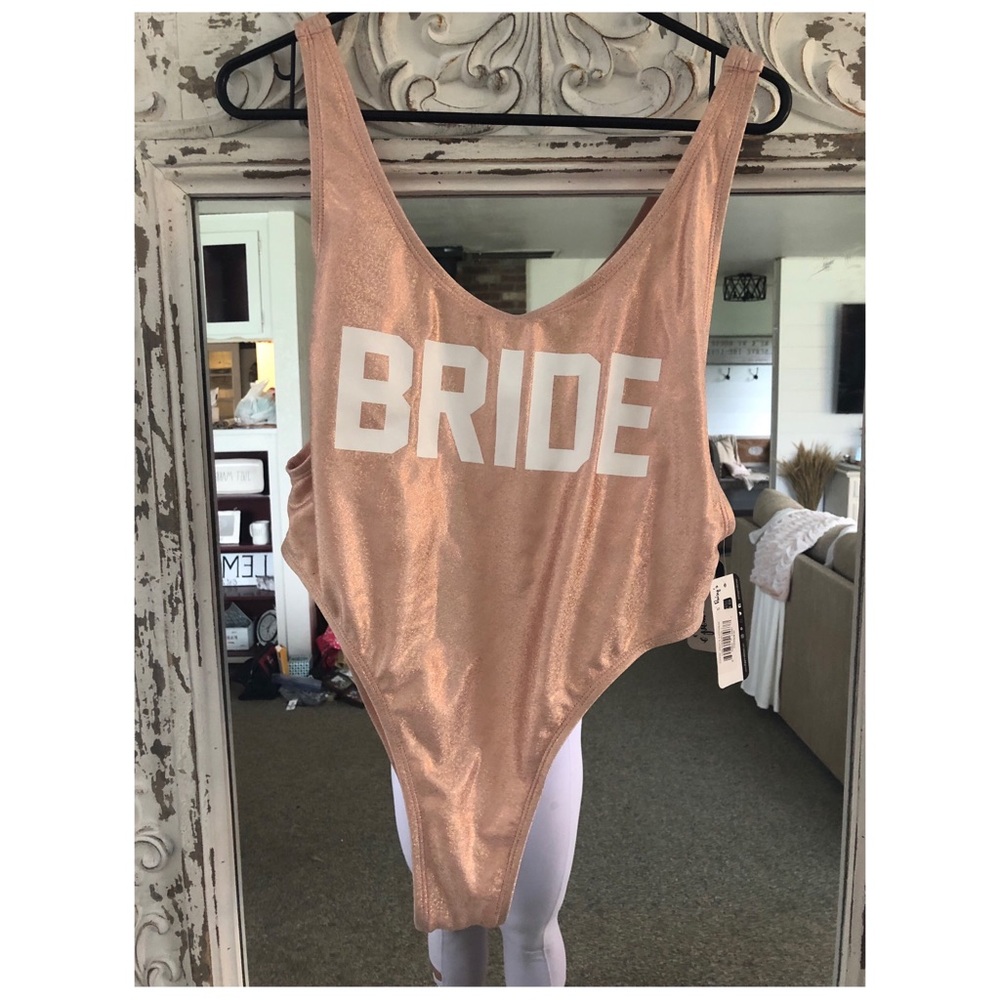 Bride glittery swimsuit
